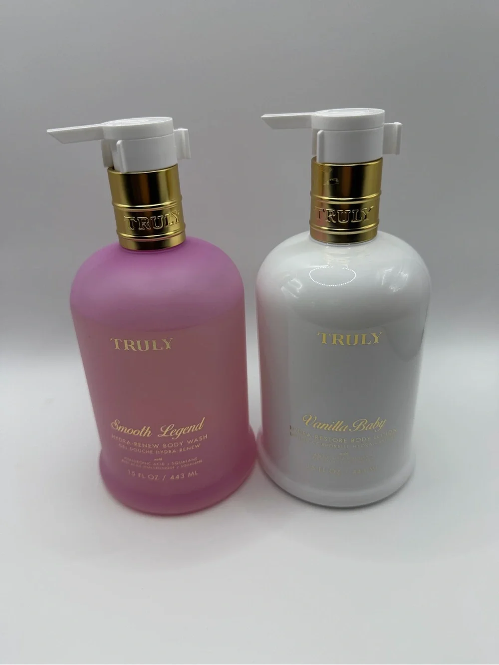 TRULY Smooth Legend Body Wash & Vanilla Baby Body Lotion Set 15 oz New